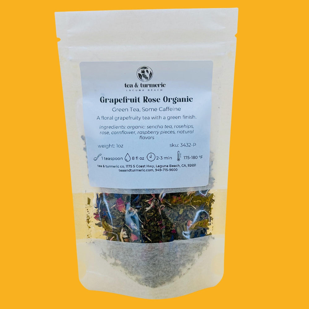 Organic Grapefruit Rose Green Tea