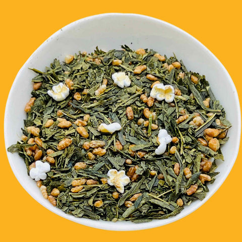 Japanese Genmaicha Green Tea with Popped Rice